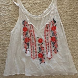 sheer tank top with detailing